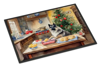 Keeshond Christmas Cookies Doormat Front Door Mat Indoor Outdoor Rugs for Entryway, Non Slip Washable Low Pile, 24H X 36W (Default: Default)