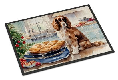 Cocker Spaniel Christmas Cookies Doormat Front Door Mat Indoor Outdoor Rugs for Entryway, Non Slip Washable Low Pile, 24H X 36W (Default: Default)