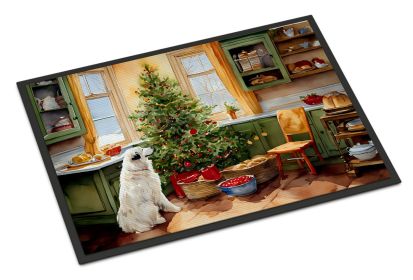 Great Pyrenees Christmas Cookies Doormat Front Door Mat Indoor Outdoor Rugs for Entryway, Non Slip Washable Low Pile, 24H X 36W (Default: Default)