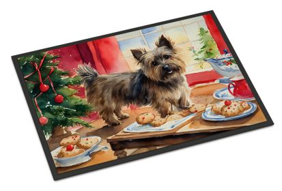 Cairn Terrier Christmas Cookies Doormat Front Door Mat Indoor Outdoor Rugs for Entryway, Non Slip Washable Low Pile, 24H X 36W (Default: Default)