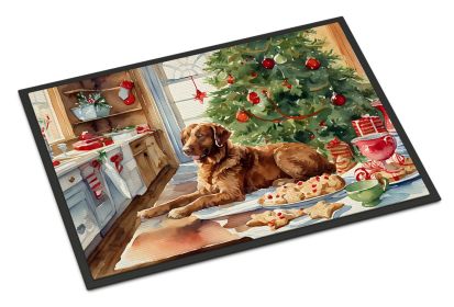 Chesapeake Bay Retriever Christmas Cookies Doormat Front Door Mat Indoor Outdoor Rugs for Entryway, Non Slip Washable Low Pile, 24H X 36W (Default: Default)