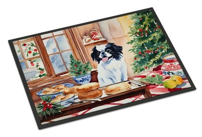 Japanese Chin Christmas Cookies Doormat Front Door Mat Indoor Outdoor Rugs for Entryway, Non Slip Washable Low Pile, 24H X 36W (Default: Default)