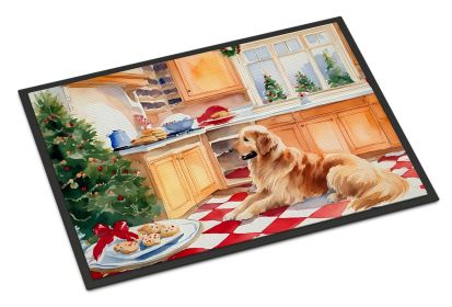 Golden Retriever Christmas Cookies Doormat Front Door Mat Indoor Outdoor Rugs for Entryway, Non Slip Washable Low Pile, 24H X 36W (Default: Default)