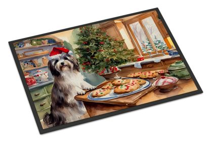 Havanese Christmas Cookies Doormat Front Door Mat Indoor Outdoor Rugs for Entryway, Non Slip Washable Low Pile, 24H X 36W (Default: Default)