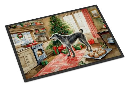 Irish Wolfhound Christmas Cookies Doormat Front Door Mat Indoor Outdoor Rugs for Entryway, Non Slip Washable Low Pile, 24H X 36W (Default: Default)