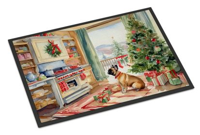 French Bulldog Christmas Cookies Doormat Front Door Mat Indoor Outdoor Rugs for Entryway, Non Slip Washable Low Pile, 24H X 36W (Default: Default)