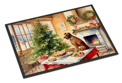 Irish Terrier Christmas Cookies Doormat Front Door Mat Indoor Outdoor Rugs for Entryway, Non Slip Washable Low Pile, 24H X 36W (Default: Default)