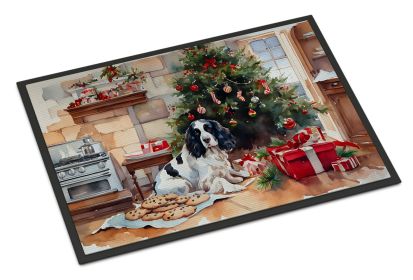 English Springer Spaniel Christmas Cookies Doormat Front Door Mat Indoor Outdoor Rugs for Entryway, Non Slip Washable Low Pile, 24H X 36W (Default: Default)