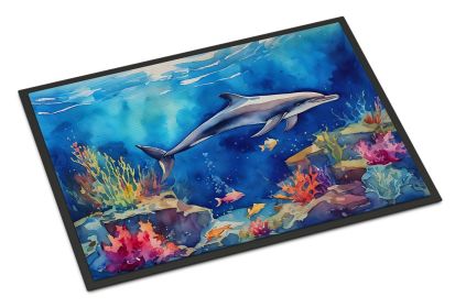 Dolphin Doormat Front Door Mat Indoor Outdoor Rugs for Entryway, Non Slip Washable Low Pile, 24H X 36W (Default: Default)