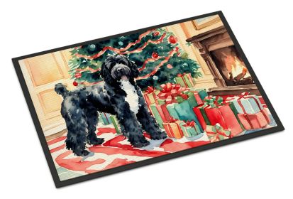 Portuguese Water Dog Cozy Christmas Doormat Front Door Mat Indoor Outdoor Rugs for Entryway, Non Slip Washable Low Pile, 24H X 36W (Default: Default)