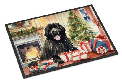 Newfoundland Cozy Christmas Doormat Front Door Mat Indoor Outdoor Rugs for Entryway, Non Slip Washable Low Pile, 24H X 36W (Default: Default)