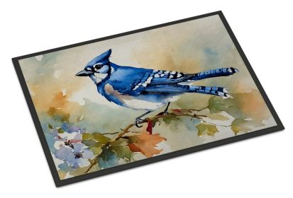 Blue Jay Doormat Front Door Mat Indoor Outdoor Rugs for Entryway, Non Slip Washable Low Pile, 24H X 36W (Default: Default)