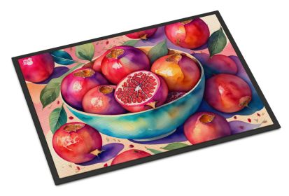 Colorful Pomegranates Doormat Front Door Mat Indoor Outdoor Rugs for Entryway, Non Slip Washable Low Pile, 24H X 36W (Default: Default)