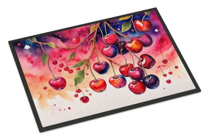 Colorful Cherries Doormat Front Door Mat Indoor Outdoor Rugs for Entryway, Non Slip Washable Low Pile, 24H X 36W (Default: Default)