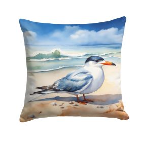 Tern Resting Throw Pillow Machine Washable, Indoor Outdoor Decorative Pillow for Couch, Bed or Patio, 18Hx18W (Default: Default)