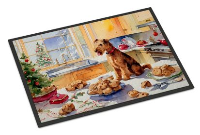 Lakeland Terrier Christmas Cookies Doormat Front Door Mat Indoor Outdoor Rugs for Entryway, Non Slip Washable Low Pile, 24H X 36W (Default: Default)