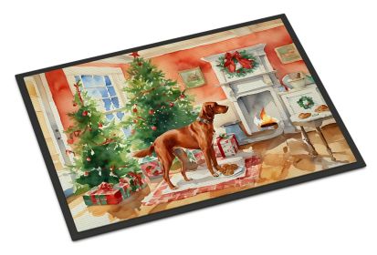 Redbone Coonhound Christmas Cookies Doormat Front Door Mat Indoor Outdoor Rugs for Entryway, Non Slip Washable Low Pile, 24H X 36W (Default: Default)