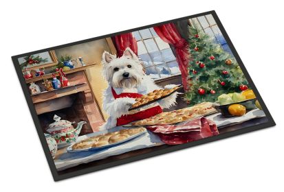 Westie Christmas Cookies Doormat Front Door Mat Indoor Outdoor Rugs for Entryway, Non Slip Washable Low Pile, 24H X 36W (Default: Default)