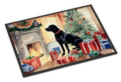 Labrador Retriever Cozy Christmas Doormat Front Door Mat Indoor Outdoor Rugs for Entryway, Non Slip Washable Low Pile, 24H X 36W (Default: Default)