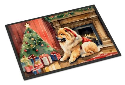 Chow Chow Cozy Christmas Doormat Front Door Mat Indoor Outdoor Rugs for Entryway, Non Slip Washable Low Pile, 24H X 36W (Default: Default)