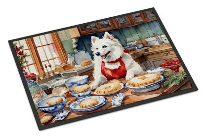 American Eskimo Christmas Cookies Doormat Front Door Mat Indoor Outdoor Rugs for Entryway, Non Slip Washable Low Pile, 24H X 36W (Default: Default)