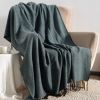 VERAMUSE Herringbone Throw Blanket for Couch 50"X60" Farmhouse Blankets for Bed and Sofa