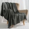 VERAMUSE Herringbone Throw Blanket for Couch 50"X60" Farmhouse Blankets for Bed and Sofa