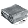 Electric Heated Flannel Throw Heated Blanket with 6 Heat Settings 1-8 Hours Auto off Washable for Home Office Usage 59x50in