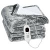 Electric Heated Flannel Throw Heated Blanket with 6 Heat Settings 1-8 Hours Auto off Washable for Home Office Usage 59x50in